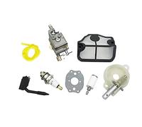 HUVNEXA Carburatore Carb Filtro aria Linea carburante Kit candela Motosega Sostituisci parti di ricostruzione, for Husqvarna, for 136 137 141 142 41 36 Filtro aria per motosega