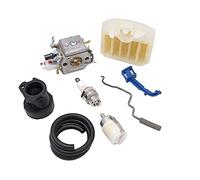 HUVNEXA Carburatore Filtro aria Aspirazione Choke Asta acceleratore Tubo carburante Motore motosega Pezzi di ricambio motore, for Husqvarna, for 340 345 346XP 350 353 Filtro aria per motosega