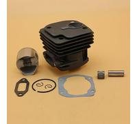 HUVNEXA Cilindro Pistone 48mm Porta Quadrata Husqvarn 365 Special, for JONSERED, 2065 CS2165 Ricambi Motosega 50393 90 71 Cilindro per tosaerba(Square 48MM HUS365)