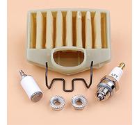 HUVNEXA Clip del filtro dell'aria Dadi della barra del volano Kit di risvolto della candela Parti della motosega, for, for Husqvarna, for 362 365 371 372 Filtro aria per motosega