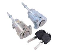 HUVNEXA Coppia cilindri serratura porta anteriore, for VW, Bora, Golf, Lupo, POLO, Fabia, cilindro serratura di sicurezza porta lato passeggero sinistro e conducente destro con chiavi attuatore serrat