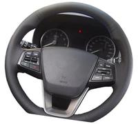 HUVNEXA Coprivolante per auto Coprivolante per auto, per Creta 2015 2016 2017 Accessori interni auto protettivi(Gray Thread)