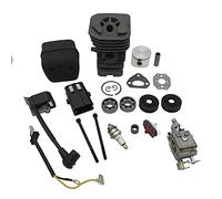 HUVNEXA Cuscinetto pignone tamburo frizione pistone cilindro da 40 mm, for Husqvarna, parti di ricostruzione di fascia alta for motoseghe a benzina 142 137 141 136 Pistone del cilindro della motosega