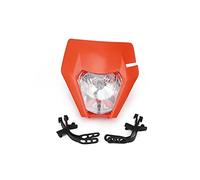 HUVNEXA Faro anteriore for moto Faro anteriore EXC XCF SX SXF XC XCF SMR CR YZF Supermoto 125 150 250 350 450 530 Spia luminosa per motocicletta(Orange headlight)