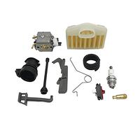 HUVNEXA Filtro dell'aria del carburatore Tubo del carburante Filtro dell'olio Kit leva dell'aria, for Husqvarna, for parti di motoseghe 365 371 372 362, for Walbro, for Carb HD-12 HD-6 Filtro aria per