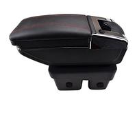 HUVNEXA For VW, Golf, Mk7 2013-2017 Console centrale Bracciolo Scatola portaoggetti Bracciolo Girevole Interni Accessori auto Parti Bracciolo per auto(BLACK Red Thread)