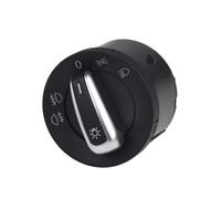 HUVNEXA Interruttore fari cromati + interruttore specchietto laterale cromato, for VW, for Golf 5 6, for Jetta 5 6, for Passat B6, for Touran, for Scirocco, AMAROK Interruttore specchietto laterale(A)