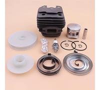 HUVNEXA Kit anello pistone cilindro 43mm 4500 45cc Avviamento a strappo Puleggia a molla Candela Parte motosega Pistone del cilindro della motosega