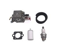 HUVNEXA Kit candela filtro tubo carburante carburatore, for Husqvarna, for motosega 340 345 346XP 350 353, for zama, for carburatore C3-EL18B 503281812 Filtro aria per motosega