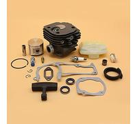 HUVNEXA Kit di guarnizioni for cilindro, pistone, filtro aria, tubo flessibile del carburante, candela, 48 mm, 50 mm, for motosega da giardino Husqvarna, 365 372, parti di ricambio Cilindro per tosaer