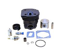 HUVNEXA Kit di ricostruzione guarnizione linea carburante candela cilindro pistone 44mm, for Husqvarna, 350 motosega motore pezzi di ricambio Cilindro per tosaerba