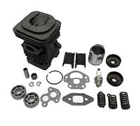 HUVNEXA Kit di ricostruzione paraolio cuscinetto pistone cilindro 39MM Pezzi di ricambio motore motosega a gas, for Husqvarna, 240 236 236E 240E 545050417 Pistone del cilindro della motosega