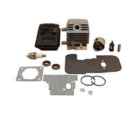 HUVNEXA Kit guarnizione marmitta scarico pistone cilindro 34MM, paraolio motosega da giardino, for STIHL, FS75 FS80 FS85 Trimmer 4137-140-0603 Cilindro per tosaerba
