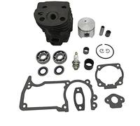 HUVNEXA Kit paraolio cuscinetto pistone cilindro da 46 mm, for Husqvarna, 50 51 55, for Rancher, pezzi di ricambio da giardino for motoseghe a gas motore Pistone del cilindro della motosega