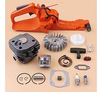 HUVNEXA Kit volano pistone cilindro maniglia posteriore serbatoio carburante, for Husqvarna, parti di ricostruzione del motore for motoseghe 365 372 362 371 Pistone del cilindro della motosega