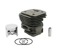 HUVNEXA Parti del motore del motore della motosega a gas da giardino con pistone a testata da 56 mm, for Husqvarna, 395 XP 395XP 503993971 Pistone del cilindro della motosega