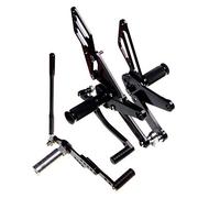 HUVNEXA Pedane poggiapiedi arretrate, for, YZF R1 2004 2005 2006 2007 2008 2009 2010 2011 2012 2013 2014 Pedane poggiapiedi regolabili Pedali CNC Pedale per moto(R1 09 14 Black)