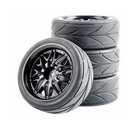 HUVNEXA Pneumatici con Impugnatura 4p Inserto Ruota in Spugna, for HSP Racing, 1/10 1:10 On-Road Car RC Rim05-6081 Pneumatico per Auto RC