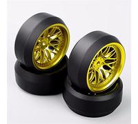 HUVNEXA Pneumatici e Cerchioni da 4 Pezzi/Set, for HSP, for HPI, Modelli di Auto da Drift RC in Scala 1/10 con Offset da 6 mm e esagono da 12 mm Pneumatico per Auto RC