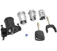 HUVNEXA Set cilindro serratura portiera auto, set cilindro serratura portiera interruttore avviamento accensione 2S61 A22050 BM sostituzione, for FFiesta MK5 Fusion Blocco dell'interruttore di accensi