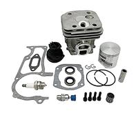 HUVNEXA SET GUARNIZIONI OLIO CILINDRO PISTONE CANDELA Aspirazione 50MM, for Husqvarna, PARTI MOTOSEGA 365XT 372XT X-TORQ Pistone del cilindro della motosega