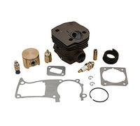 HUVNEXA Set guarnizioni valvola di decompressione pistone cilindro da 44 mm, for Husqvarna, 350 351 346 346XP motosega motore pezzi di ricambio Cilindro per tosaerba