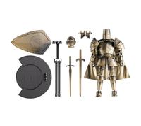 Huvqianu Action Figure Model, Multi Jointed Medieval Knight Full Body Figurine, 5,51 x 5,2 in Flessibile Statua con 360 gradi Rotante Head, Perfect for Dining Table Display and Collectibles