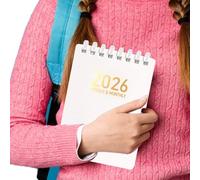 Huvqianu Agenda giornaliera 2026 primavera - A7 morbida data cartella di lavoro tascabile per schizzi, pianificazione, diario, lavoro, riunioni, ricerca