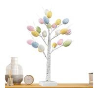 Huvqianu Albero di Natale Pasqua, Tree Light LED Multicolore, PVC, Festivo, both