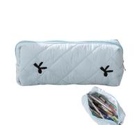 Huvqianu Astuccio per studenti, astuccio per penne con papillon, custodia con cerniera da 8,5 cm, contenitore per cancelleria per scuola media, organizer per gomme, righelli, pennarelli, dimensioni