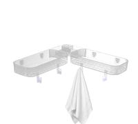 Huvqianu Bathtub Corner Shelf | Rotating Storage Rack | No Drilling Shelves, Shower Wall Shelves, Wall Shelves, Wall-Mounted Kitchen Storage Basket For Toilets Dorm Kitchen