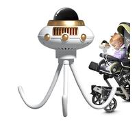 Huvqianu Bladeless Cooling Fan, Octopus Design Stroller, 4,25 x 10 in Regolabili Speed Settings, Indicatore di batteria originale incluso, portatile compatto per uso domestico