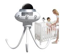 Huvqianu Bladeless Cooling Fan, Octopus Design Stroller, 4,25 x 10 in Regolabili Speed Settings, Indicatore di batteria originale incluso, portatile compatto per uso domestico