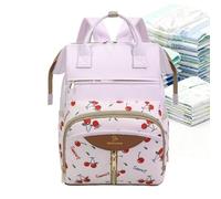 Huvqianu Borsa per bambini, impermeabile, di grande capacità, per maternità, borsa da viaggio per pannolini con fasciatoio, per papà, madre, padre, donne, uomini, ragazzi e ragazze, Viola, Refer to