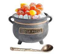 Huvqianu Candy Serving Bowl, Halloween Snack Cauldron, 7,87 x 6,3 x 5,91 pollici Multi-Purpose Resin Bowl Stand, Dessert Food Holder for Living Room Counter Picnic Catering Truck, Black
