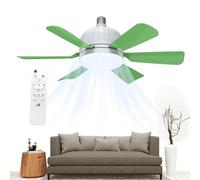 Huvqianu Ceiling Fan, Silent Fan, 3-Speed Roof Blower, 18,11 x 6,5 Inch Remote Control, Dimmable Led Lights, Modern Ceiling with Light for Bedrooms, Living Rooms
