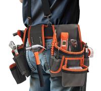 Huvqianu Cintura Porta Utensili - Cintura Multiuso - Fascia Regolabile Con Bretelle E 19 Tasche Organizzatore Per Lavori Edili Idraulici Elettrici E Manutenzione Esterna