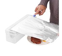 Huvqianu Cling Wrap Dispenser | Saran Wrap Cutter | Wrap Dispenser Kitchen, Slide Cutter Dispenser, Refillable Wrap Dispenser, Kitchen Wrap Organizer, Saran Wrap Organizer, Wrap Storage Holder