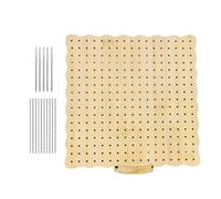 Huvqianu Crochet Pin Board - Knitting Blocking Peg Tool Kit, Bamboo Frame Grip Support, Yarn Holder Balance Charm, Accessory Practical Arrangement, Crafting Products for Wife, Girlfriend, Aunt
