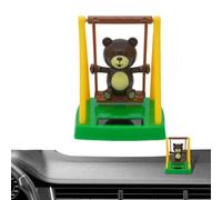 Huvqianu Dashboard Swing Bear, Solar Dancing Bear, Car Bear Decoration, Swinging Bear Figurine Solar Bear Decor Dashboard Ornament Cute Car Decoration Solar Powered Figurine Bear Dashboard Decor