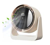 Huvqianu Desktop Fan, Silent USB Ricaricabile Desk Fan, 6.93x3.39in Powerful Personal Air Quality Enhancer, Wall Mounted Bedroom Ventilator, Includes Night Lights, Ideal for Kids Rooms