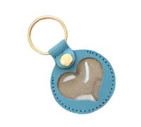 Huvqianu Dog Hair Collector Key Chain, Heart-Shaped Pu Keepsake Pendant, 3.35x1.97 Inches Compact and Lightweight, Dog Memorial Charm for Backpack Purse Car, Ring Gift, Black Red Brown Blue