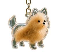 Huvqianu Dog Hair Collector, Pet Hair Bottle, 1.97x0.79in Keychains Storage Pendant, Cute Dogs Shaped Design, Lightweight Portable Box for Wallet, Purse, Girls, Boys, Men, Women Use