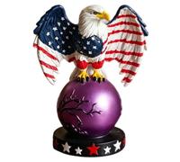 Huvqianu Eagle Nïght Light, with Patriotic Eagle Display, 14 x 9.5 x 17.5cm, USB Powered Decorative Table Lamp, American Style Home Accent, for Fourth of July Nursery Bathroom Office