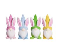 Huvqianu Easter Bunny GNOME, 4 x Faceless Plush Bunny GNOME, 2,36 x 2,76 in Cuddly Spring Home Decor, Swedish Tomte Rabbit, Cute Decorations for Women, Kids, Boys, Girls