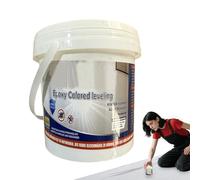 Huvqianu Epoxy Floor Paint, Colored Sand Coating, 5.12x5.12in High Gloss Marble Effect Finish, Water Based Non-Slip, Self-Leveling Formula for Concrete, Tile, Wood, Countertop, Refinishing