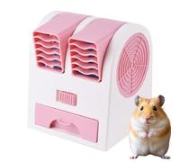 Huvqianu Fan Dog Crate, Small Kennel Cooling Blower, 5.35x4.65x4.33 Inches Size Rechargeable Ventilation, Pet Cooling Equipment for Bedroom Living Room Camping Sleeping, Green, Pink, Blue