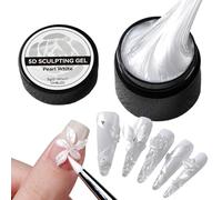 Huvqianu Gel per Scultura Unghie | Gel per Scultura 3D Perle per Design Unghie,Scolpitura Fiori e Modellazione Estensione,Decorazione