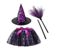 Huvqianu Halloween Witch Skirt, Tutu Skirt, Polyester Mesh Costume with Breathable Design, Lightweight Party Costumed for Dress Up Cosplay Princess Birthday Easter, Photoshoots