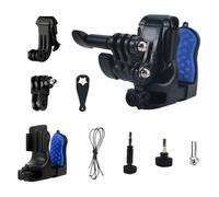 Huvqianu Helmets Chin Mount, Action Camera Mount, Motorcycle Helmets Mounts, Helmets Accessories Mounts with Lightweight for Hands- Filming While Riding Motorcycles Oro Dirt